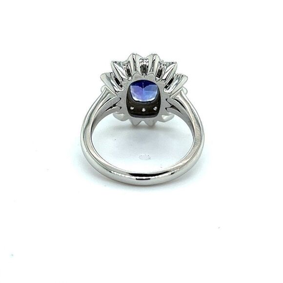 Natural Tanzanite Diamond Ring 6.5 14k W Gold 2.61 TCW Certified $4,950 217842 - Picture 6 of 16